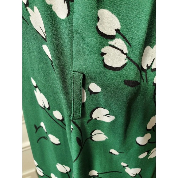 Les Serien Green Floral Polyester Scoop Neck Long Sleeve Knee Length Dress S - Picture 7 of 12